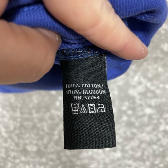 Rafaella Woman's Bright Blue Bow Front Short Sleeve Knit Top - Size XL - Keyhole - Picture 5 of 6